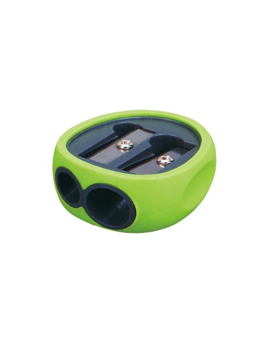 2 hole soft touch sharpener, 1pcs/blister card