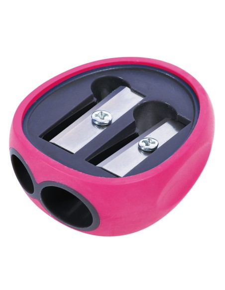 2 hole soft touch sharpener, 1pcs/blister card