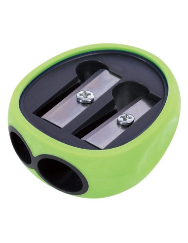 2 hole soft touch sharpener, 1pcs/blister card