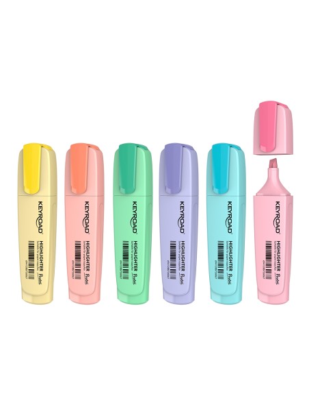 Tekstimarker Keyroad pastell 6-värvi