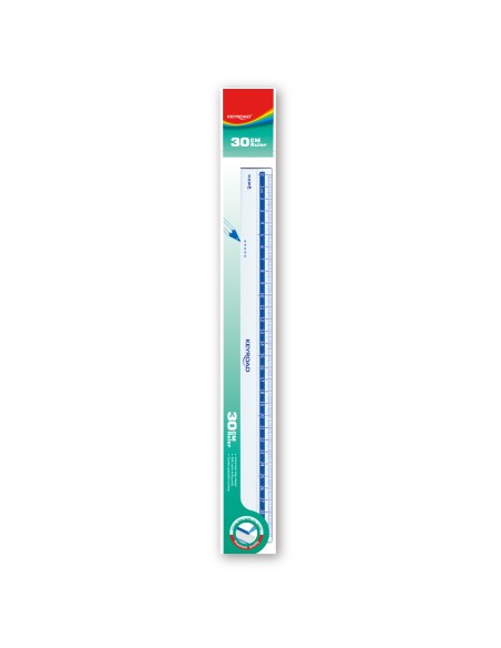 30cm classic plastic ruler, 1pc/OPP bag with header
