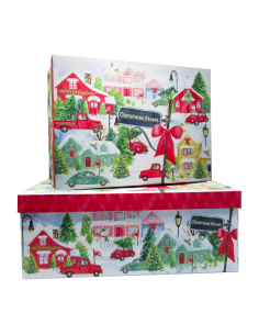Gift box College 31x22.5x11.8cm Xmas street 2