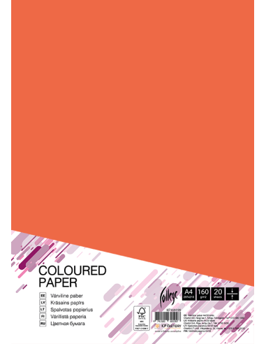 Cardboard College A4/20 sheets, OR43 , 160g/m2,