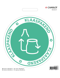 Kleebis Charlot Klaaspakend, Ø200mm