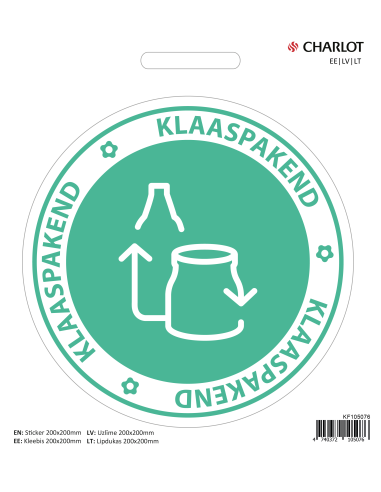 Label 200mm Glass packaging