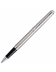 Waterman Hémisphère Rollerball Pen, Stainless Steel with Chrome Trim, Fine Point with Black Ink cartridge, Gift Box
