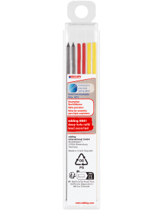 Ehituspliiatsi südamikud edding 8881 assortii värvid 6tk/pk