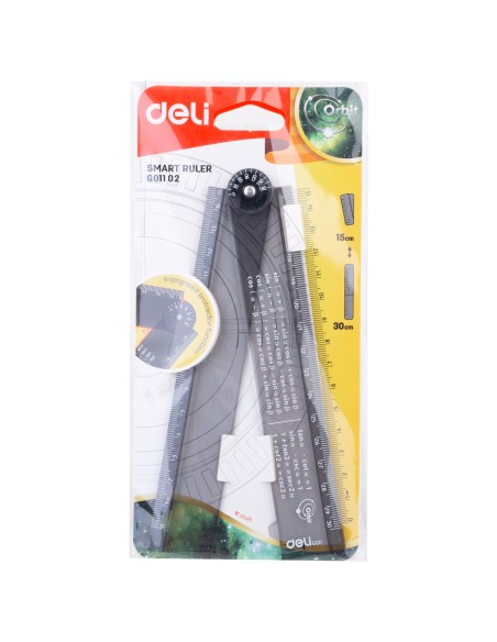 Joonlaud DELI 15cm-30cm kokkupandav must