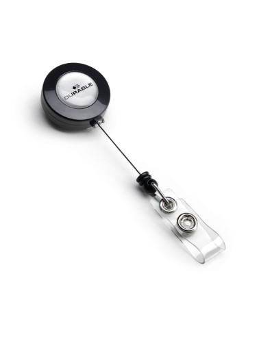 Kaardihoidja Durable YOYO mehhanismi, metallklambri, trukk-kinnitus, must