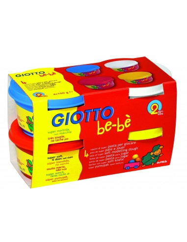 Plasticine Fila Giotto Bebe 4x100g yellow, blue, red, white