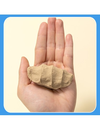 Kineetiline liiv DELI 0.5kg + 6 vormi, kollane