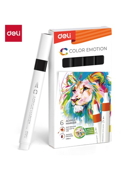 Akrüülmarker DELI 10 black