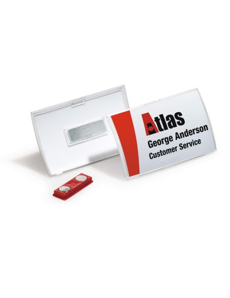 Name Badge Durable 40x75mm with magnet