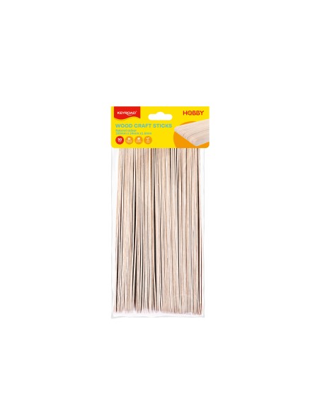 Wood craft sticks, natural color,200mm x 24mm x1.6mm, 50pcs/polybag with header,grade A