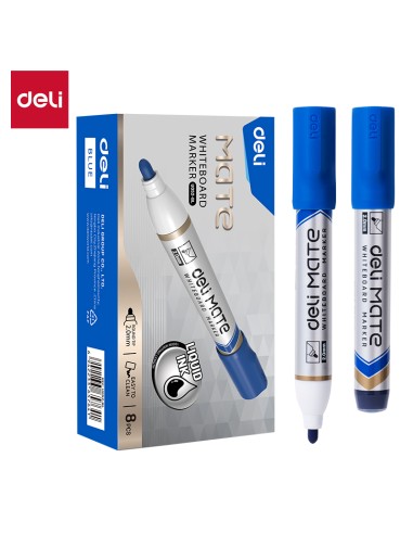 Valgetahvlimarker Deli Mate EU052, ümar ots 1.8mm, sinine