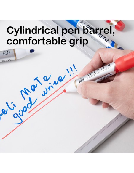 Valgetahvlimarker Deli Mate EU052, ümar ots 1.8mm, sinine