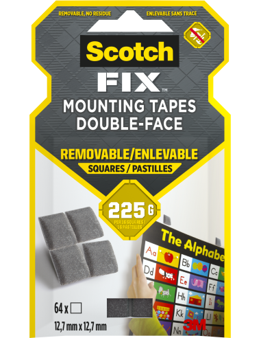 Kinnituspadjad Scotch-FIX™ 108 12,7mm x 12,7mm 64tk/pk