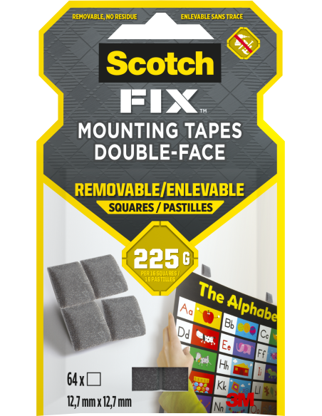 Kinnituspadjad Scotch-FIX™ 108 12,7mm x 12,7mm 64tk/pk