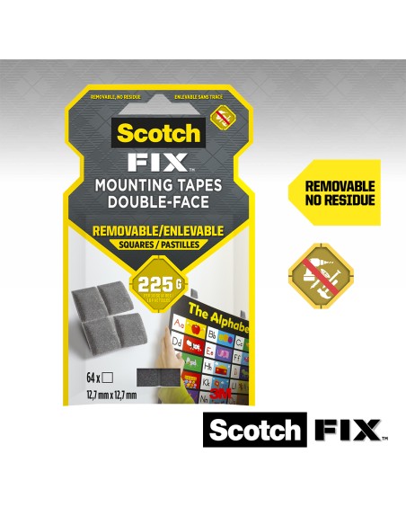 Kinnituspadjad Scotch-FIX™ 108 12,7mm x 12,7mm 64tk/pk