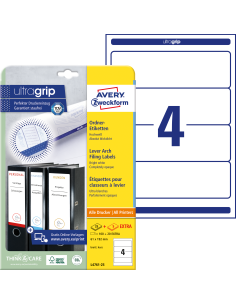 Labels Avery-Zweckform 192x61mm 25 sheets