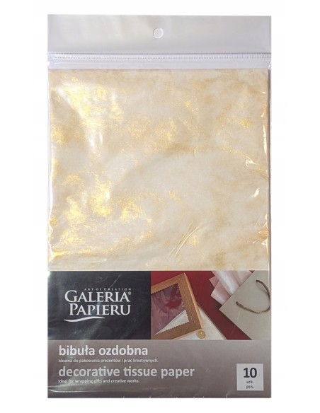 Silk paper 50x65cm ,10 sheet, marble gold