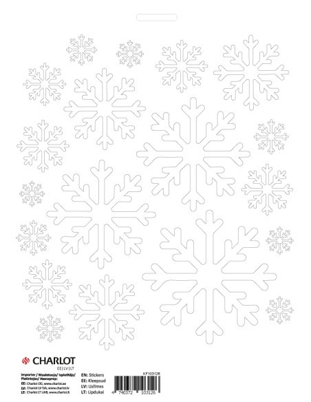 Labels Charlot Christmas Snowflakes