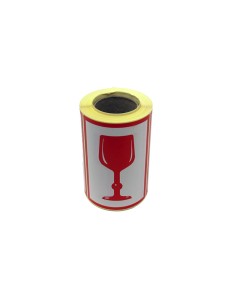 Kleebisetiketid Charlot pakile Õrn kaup 74x104mm, 250tk/rullis, punane 2