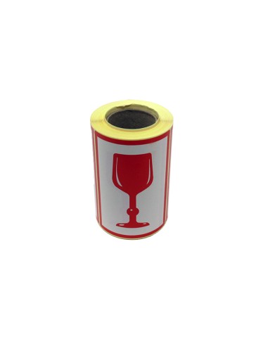 Kleebisetiketid Charlot pakile Õrn kaup 74x104mm, 250tk/rullis, punane