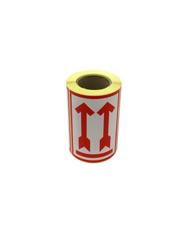 Kleebisetiketid Charlot pakile See külg üleval 74x104mm, 250tk/rullis, punane