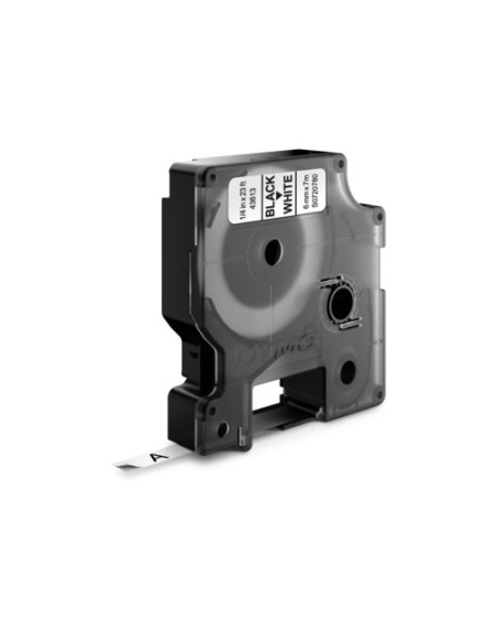 DYMO D1 Labels, Black Print on White, 6mm x 7m, Self-Adhesive Labels for LabelManager Label Printers, Authentic