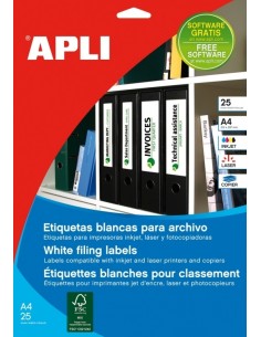 Etiketid Apli 1232 190x38mm A4/25L