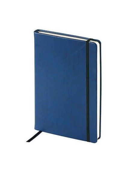 Kontoriraamat BrunoVisconti Megapolis Velvet A5/100L 5x5 ruut kõvad kaaned, tumesinine