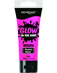 Plakativärv Keyroad 75ml, pimedas helendav, roosa