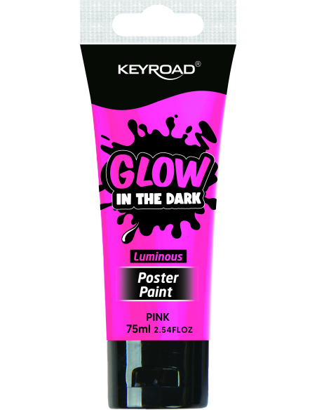 Plakativärv Keyroad 75ml, pimedas helendav, roosa