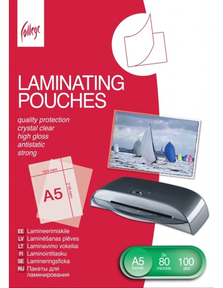 Anti-static Laminating Film A5 (154x216mm ) 80mic/100sheets