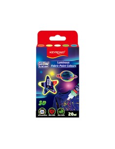 KEYROAD Luminious collection 20ml x 5pcs luminious fabric paint/box