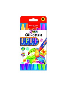 NEW! 12pcs Neon color oil pastel/box, hexagonal body