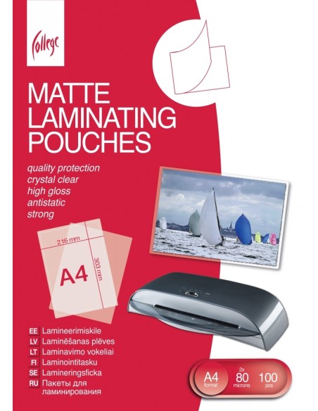 Matte Laminating Film A4 (216x303mm ) 80mic/100sheets