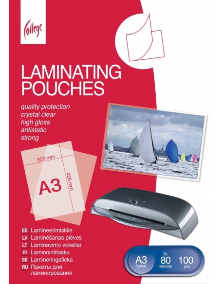 Anti-static Laminating Film A3 (303x426mm ) 80mic/100sheets