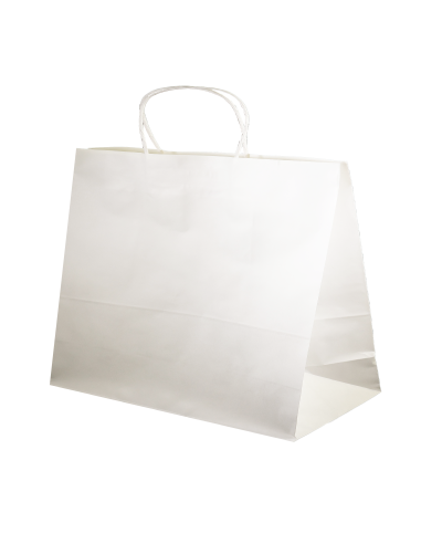 Paper bag with flat handles 340x200x330 white