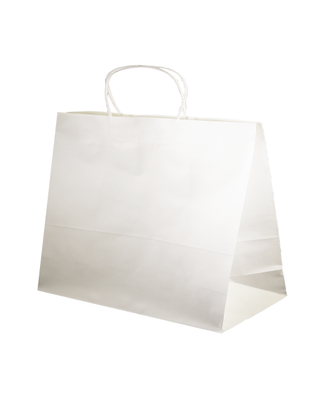 Paper bag with flat handles 340x200x330 white