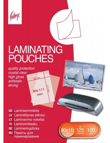 Lamineerimiskile College Antistatic A7 (80x111mm) 125mic/100L läbipaistev