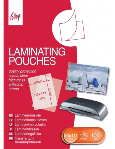 Anti-static Laminating Film  (80x111mm ) 125mic/100sheets