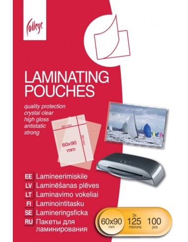 Anti-static Laminating Film  (60x90mm ) 125mic/100sheets