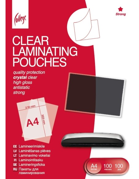 Anti-static Laminating Film College 216mmx303mm 100MIC(50/30) 100 sheets