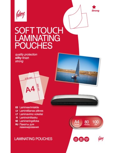 Soft-Touch Laminating Film A4 (216x303mm ) 80mic/100sheets