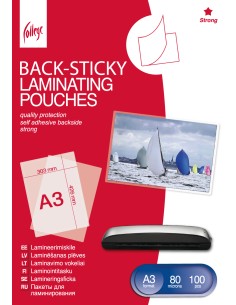 Lamineerimiskile College A3 (216x303mm) 80mic/100L, iseliimuva seljaga