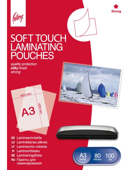 Soft-Touch Laminating Film A3 (303x426mm) 80mic/100sheets