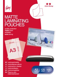 Matte Laminating Film A3 (303x426mm) 125mic/100sheets