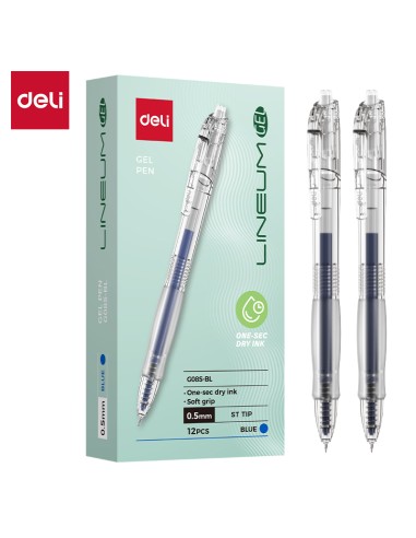 Geelpliiats Deli Lineum Gel 0,5mm kiiresti kuivav sinine